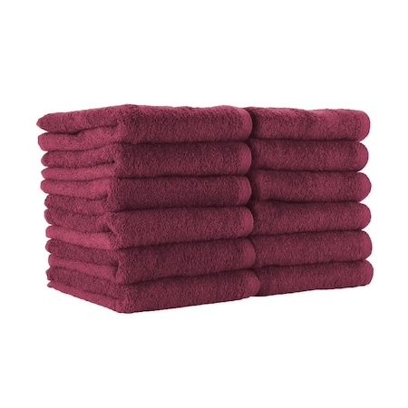 Monarch Brands Salon Towels Jr , Burgundy, 12PK P-BBJ16272.5BUR